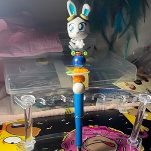 Blue and White Bunny Pen